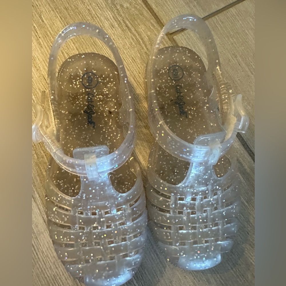 Cat & Jack jelly shoe sandals glitter toddler size 9